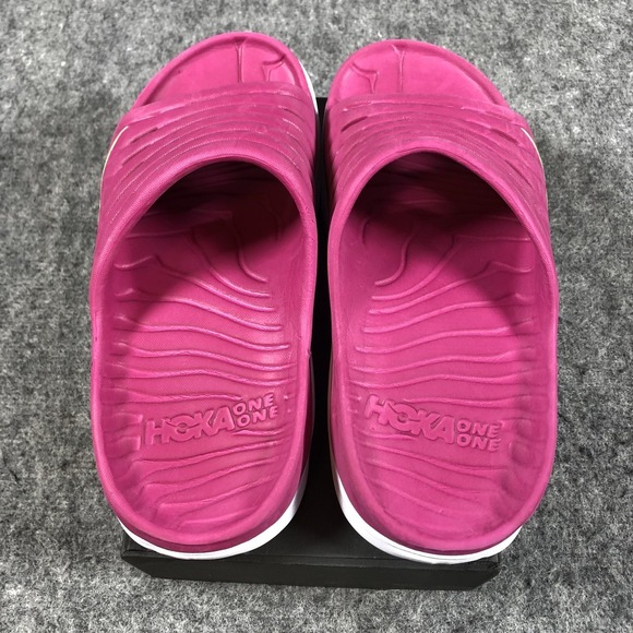 HOKA One One Recovery Slides Womens 7 Pink Cushioned Comfort Sandals - Picture 9 of 16